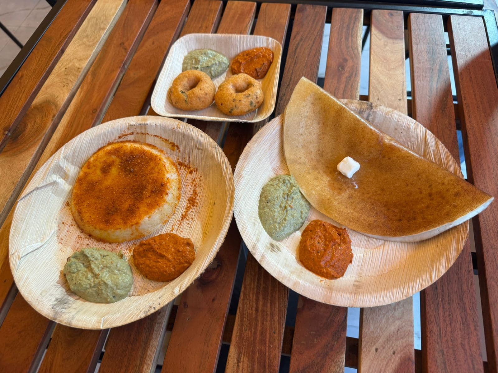 South Indian and chaat spread